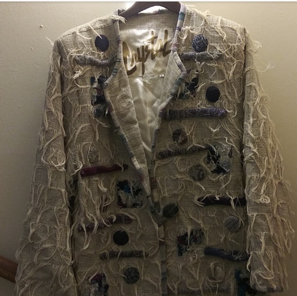 vintage Crystal hand woven jacket - Picture 1 of 3